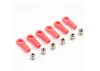 Fastrax Rose Joints (6) Red W/Balls