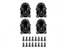 Fastrax FCX24 Black Brass Axle Housing Covers (4Pc)