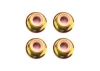 Fastrax M3 Gold Flanged Locknuts 4Pcs