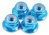 Fastrax M4 Blue Flanged Locking Wheel Nuts (4)