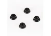 Fastrax M4 Black Serrated Aluminium Locknuts 4Pcs