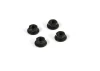 Fastrax M4 Black Serrated Aluminium Locknuts 4Pcs