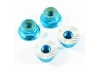 Fastrax M4 Blue Serrated Flanged Locking Wheel Nuts (4)