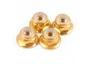 Fastrax M4 Gold Flanged Locking Wheel Nuts (4)