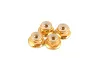 Fastrax M4 Gold Flanged Locking Wheel Nuts (4)