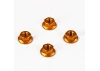 Fastrax M4 Gold Serrated Aluminium Locknuts 4Pcs