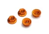 Fastrax M4 Gold Serrated Aluminium Locknuts 4Pcs