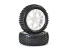 FTX Vantage Front Buggy Tyres Mounted on White Wheels - 1 Pair
