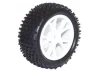 FTX Vantage Front Buggy Tyres Mounted on White Wheels - 1 Pair