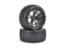 FTX Vantage Rear Buggy Tyres Pre Mounted on Black Wheels - 1 Pair