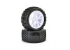 FTX Vantage Rear Buggy Tyres Pre Mounted on White Wheels - 1 Pair