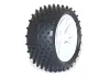 FTX Vantage Rear Buggy Tyres Pre Mounted on White Wheels - 1 Pair