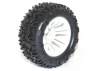 FTX Carnage Tyres Mounted on White Wheels - 1 Pair