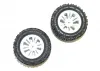 FTX Carnage Tyres Mounted on White Wheels - 1 Pair