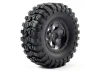 FTX Outback Pre-Mounted 6Hex/T Yre (2) - Black