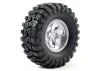 FTX Outback Pre-Mounted 6Hex/T Yre (2) - Chrome