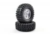 FTX Outback Pre-Mounted 6Hex/T Yre (2) - Chrome