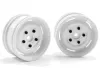 FTX Outback Steel Lug Wheel (2 ) - White
