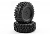 FTX Outback Pre-Mounted Steel Lug/Tyre (2) - Black