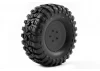 FTX Outback Pre-Mounted Steel Lug/Tyre (2) - Black