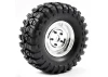 FTX Outback Pre-Mounted Steel Lug/Tyre (2) - Chrome