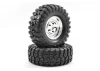 FTX Outback Pre-Mounted Steel Lug/Tyre (2) - Chrome