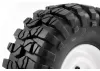 FTX Outback Pre-Mounted Steel Lug/Tyre (2) - White