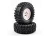 FTX Outback Pre-Mounted Steel Lug/Tyre (2) - White