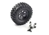 FTX Outback Spare Tyre Mount + Tyre/6 Hex Wheel Black