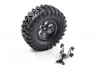 FTX Outback Spare Tyre Mount + Tyre/6 Hex Wheel Black