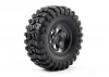 FTX Outback Spare Tyre Mount + Tyre/6 Hex Wheel Black