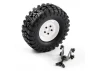 FTX Outback Spare Tyre Mount + Tyre/Steel Lug Wheel White