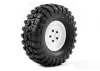 FTX Outback Spare Tyre Mount + Tyre/Steel Lug Wheel White