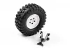 FTX Outback Spare Tyre Mount + Tyre/Steel Lug Wheel White