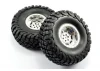 FTX Mauler 2.2 All Terrain Tyres Pre-Glued On Chrome Wheel