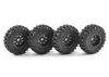 FTX Outback Mini Swamper Tire + Wheel Set - Black (4Pc)