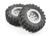 FTX Outback Mini Swamper Tire + Wheel Set - Grey (4Pc)