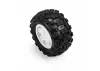ProLine 1:16 Badlands MX Tires Mounted on White Split Six 12mm Hex Wheels (2)