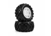 ProLine 1:16 Badlands MX Tires Mounted on White Split Six 12mm Hex Wheels (2)