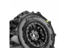 ProLine 1:16 Dumont Paddle Tires Mounted on Black Split Six 12mm Hex Wheels (2)