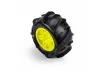 ProLine 1:16 Dumont Paddle Tires Mounted on Yellow Split Six 12mm Hex Wheels (2)