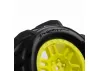 ProLine 1:16 Dumont Paddle Tires Mounted on Yellow Split Six 12mm Hex Wheels (2)