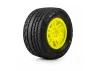 ProLine 1:16 Menace Street Tires Mounted on Yellow Split Six 12mm Hex Wheels (2)