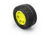 ProLine 1:16 Menace Street Tires Mounted on Yellow Split Six 12mm Hex Wheels (2)