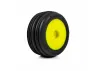 Edge Front / Step Pin Rear Tires Mounted 7mm Yellow (4): Los