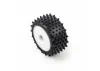 Edge Front / Step Pin Rear Tires Mounted 7mm White (4): Losi