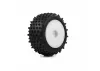 Edge Front / Step Pin Rear Tires Mounted 7mm White (4): Losi