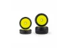 1/24 Wedge Front and Prism Rear Carpet Tires Mounted 7mm - Ye
