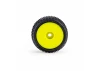 1/28 Prism Front/Rear Carpet Tires Mounted 7mm - Yellow (4):