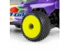 1/28 Prism Front/Rear Carpet Tires Mounted 7mm - Yellow (4):